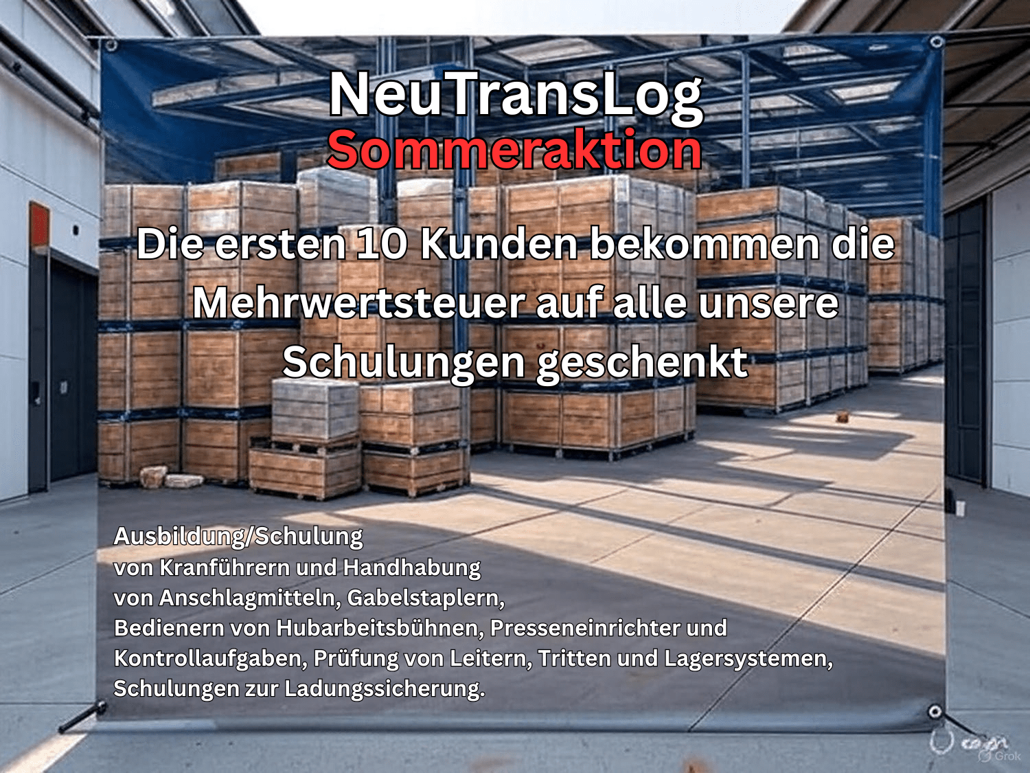 Ausbildung:Schulung von Kranführern und Handhabung von Anschlagmitteln